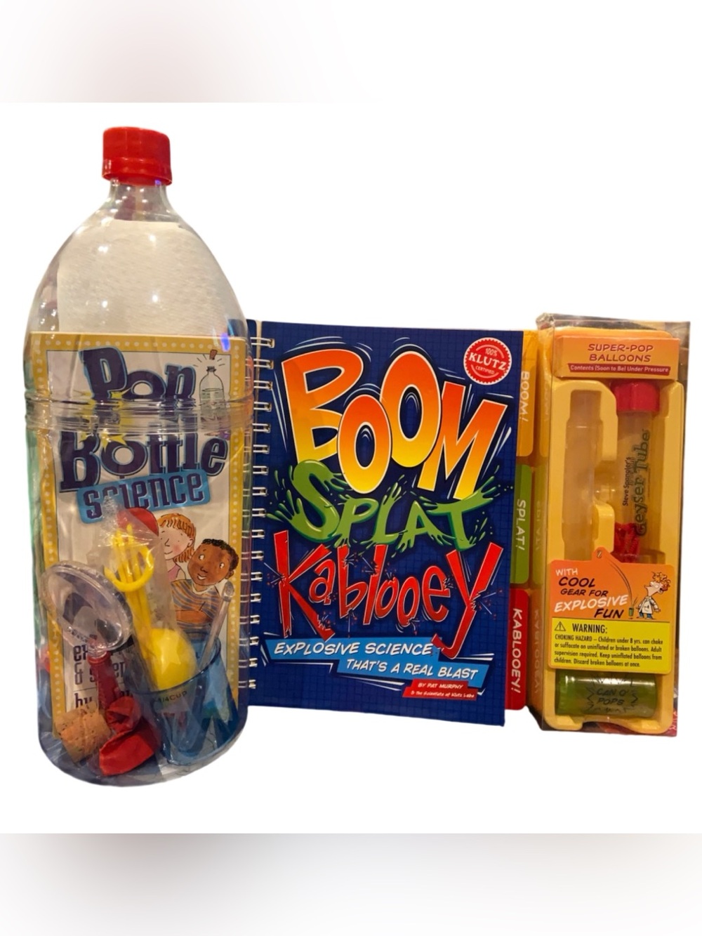 Science Lab Experiments for Kids STEM Pop Bottle Science & Bloom Splat Kablooey